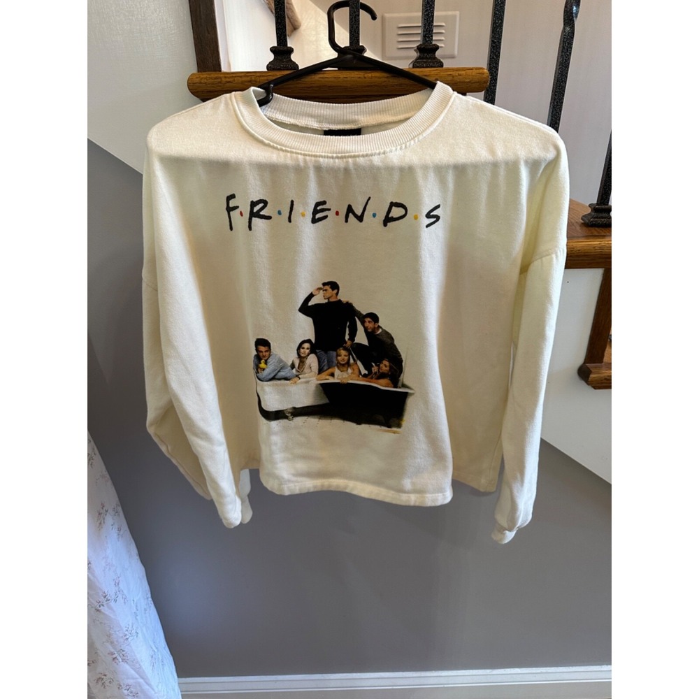 friends cropped sweatshirt small